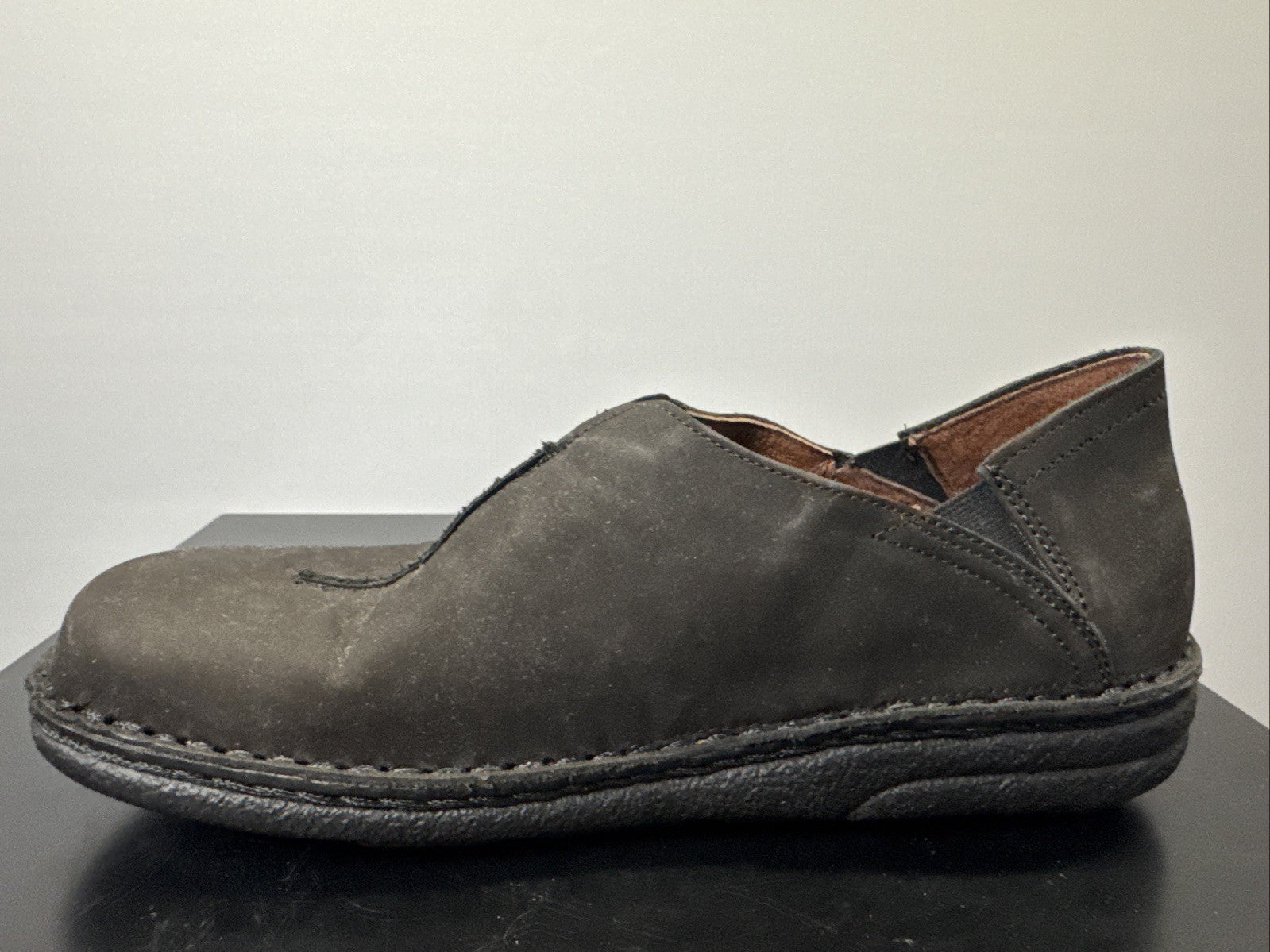 Helix Damenschuh Gr. 4,5 Slip On Leder Braun 