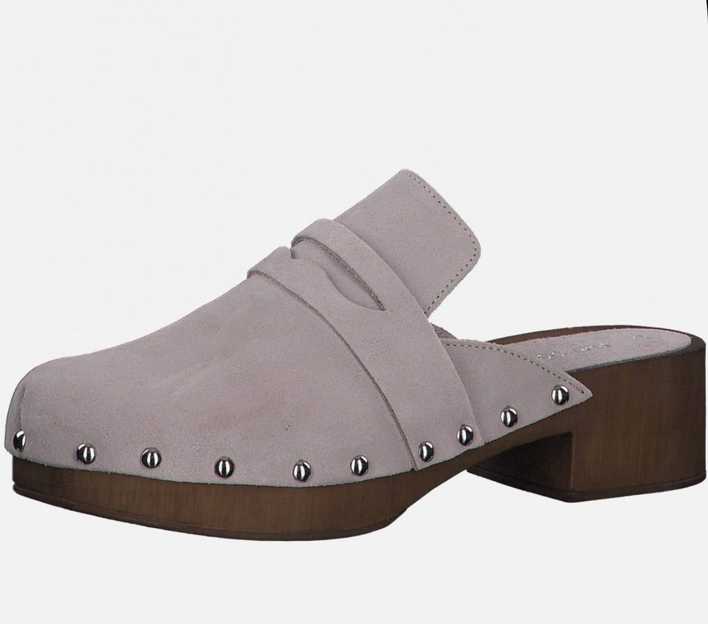 Marco Tozzi Clogs Gr. 40 Sabot Schuhe Pantolette Pantoletten Leder rosé