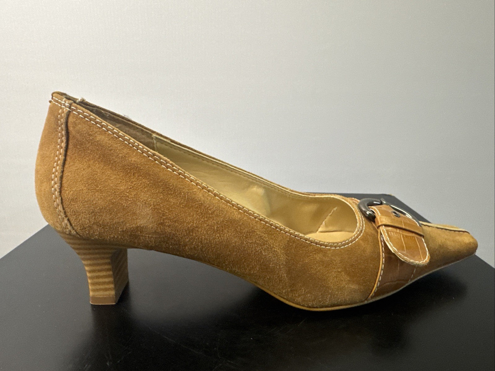 Tamaris Pumps Gr. 39 Damen Braun Leder 