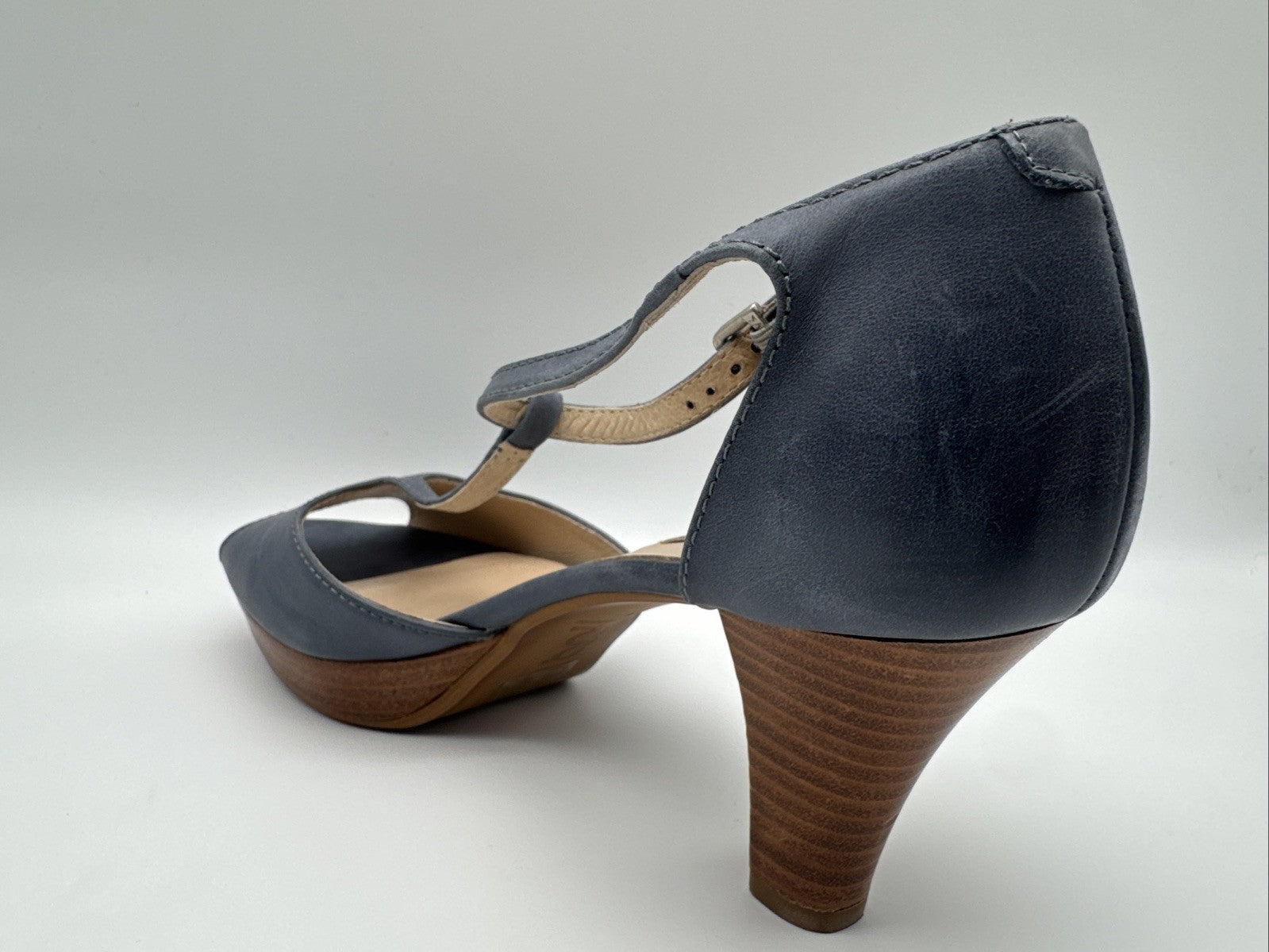 Gadea Pumps Gr. 40 Blau Leder Damen Absatzschuh