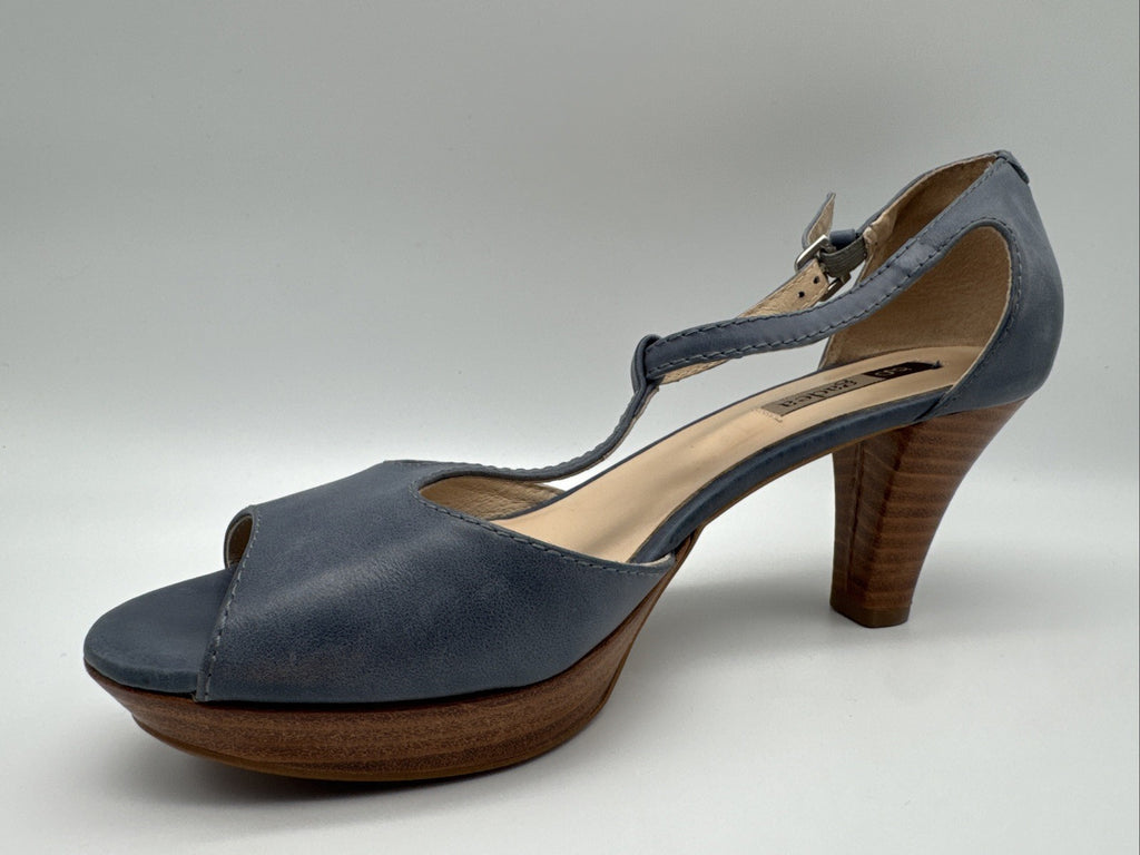 Gadea Pumps Gr. 39 Blau Leder Damen Absatzschuh