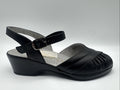 Rohde Sandalette Gr. 4 Damen Schwarz Leder Schuhweite G 1/2