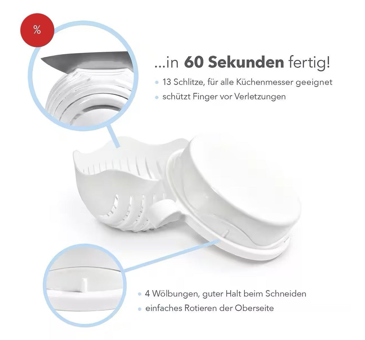 Salatschneider Salat-Schüssel 3-in-1 Gemüseschneider