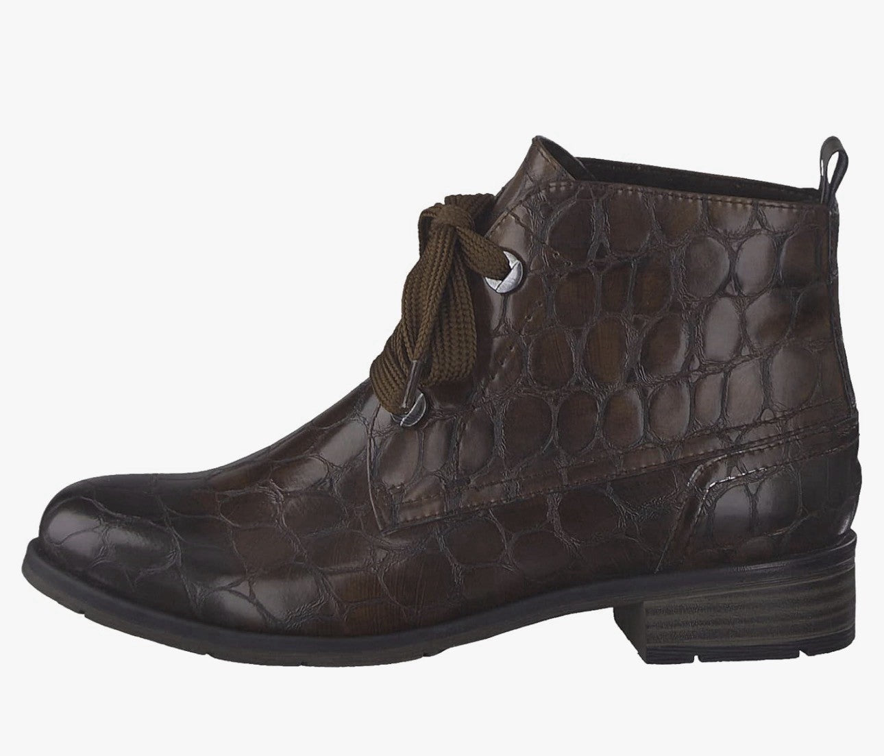 Marco Tozzi Stiefelette Gr. 38 Chelsea Boots Café Krokodil