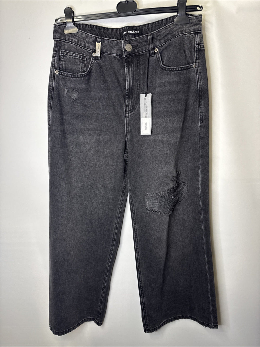 2Y Studios Diala Wide Baggy Jeans Gr. 27 Grau Damen