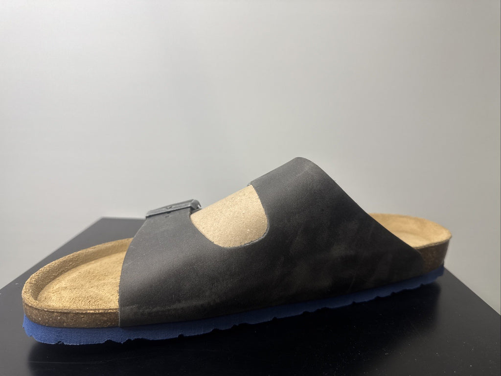 Rohde Herren Pantolette Gr. 41 Leder Anthrazit 5927