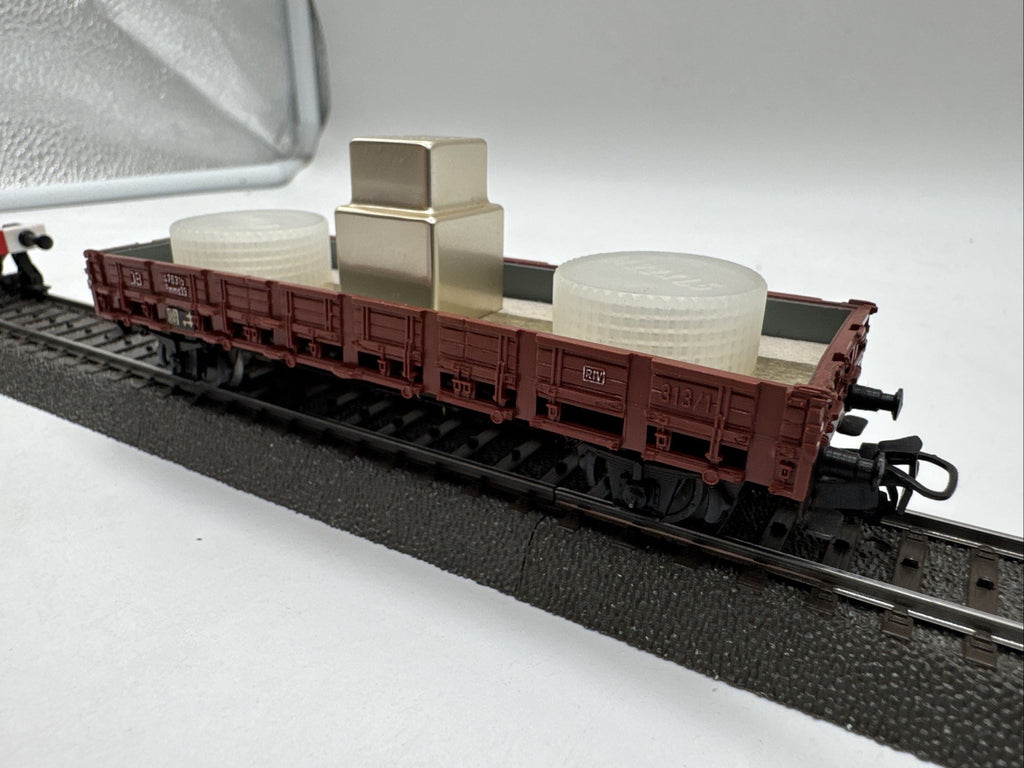 Märklin H0 4607 313/1 Güterwagen Rungenwagen mit Beladung  Rmms DB