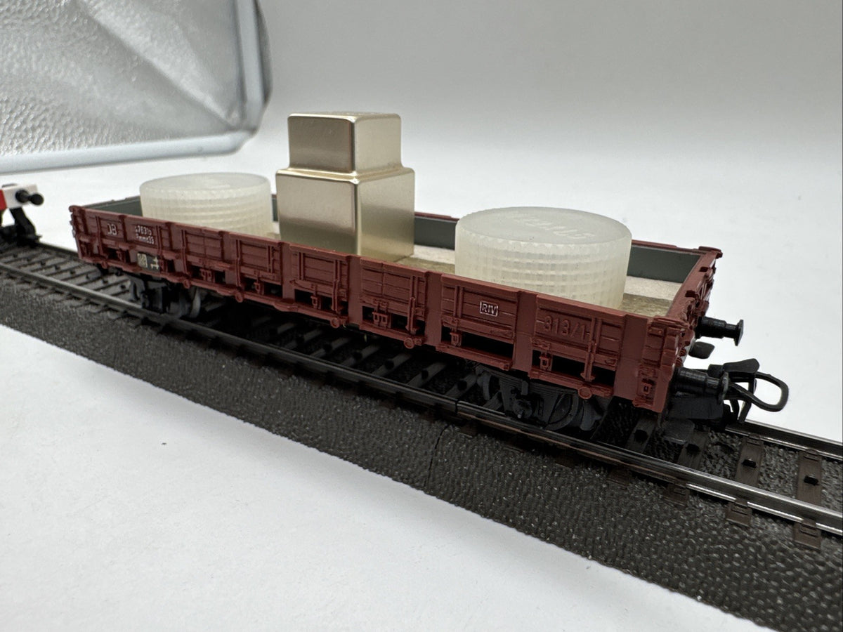 Märklin H0 4607 313/1 Güterwagen Rungenwagen mit Beladung  Rmms DB