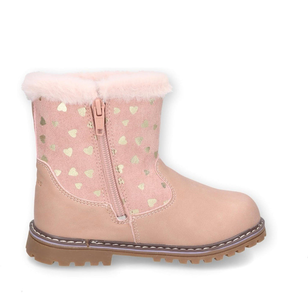 Dockers Wildleder Mädchen Winterstiefel Gr.28 Rosa Mit Herzen Gefüttert