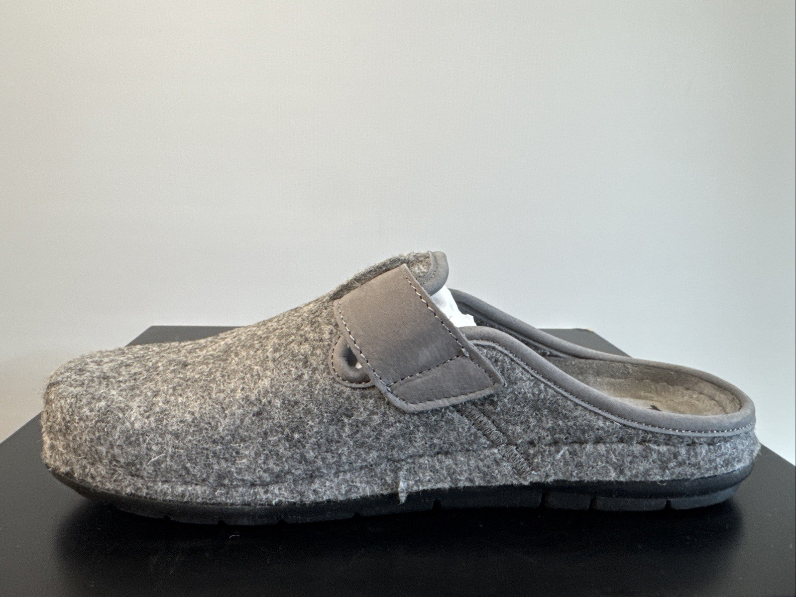Rohde Herren Filz Pantolette Gr. 41 Grau Pantoffel Weite G 6741