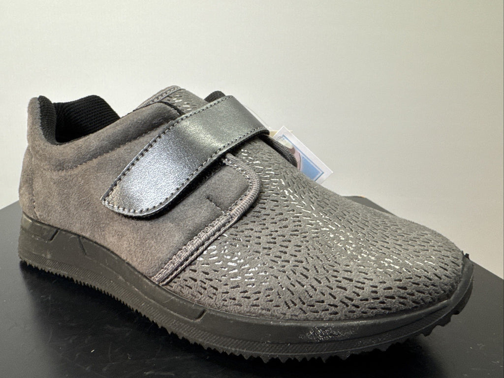 Fischer Markenschuh Gr. 37 Damen Halbschuh Grau Leder