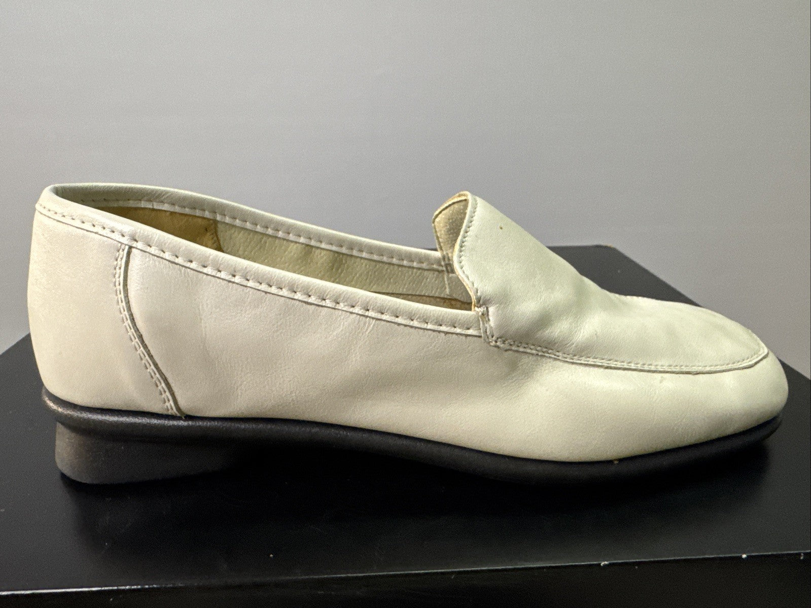 Rieker Slipper Gr. 37 Leder Weiß Damen