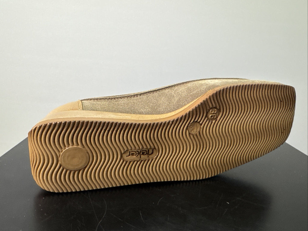 Rieker Halbschuh Gr. 36 Damen Leder Braun Slip On
