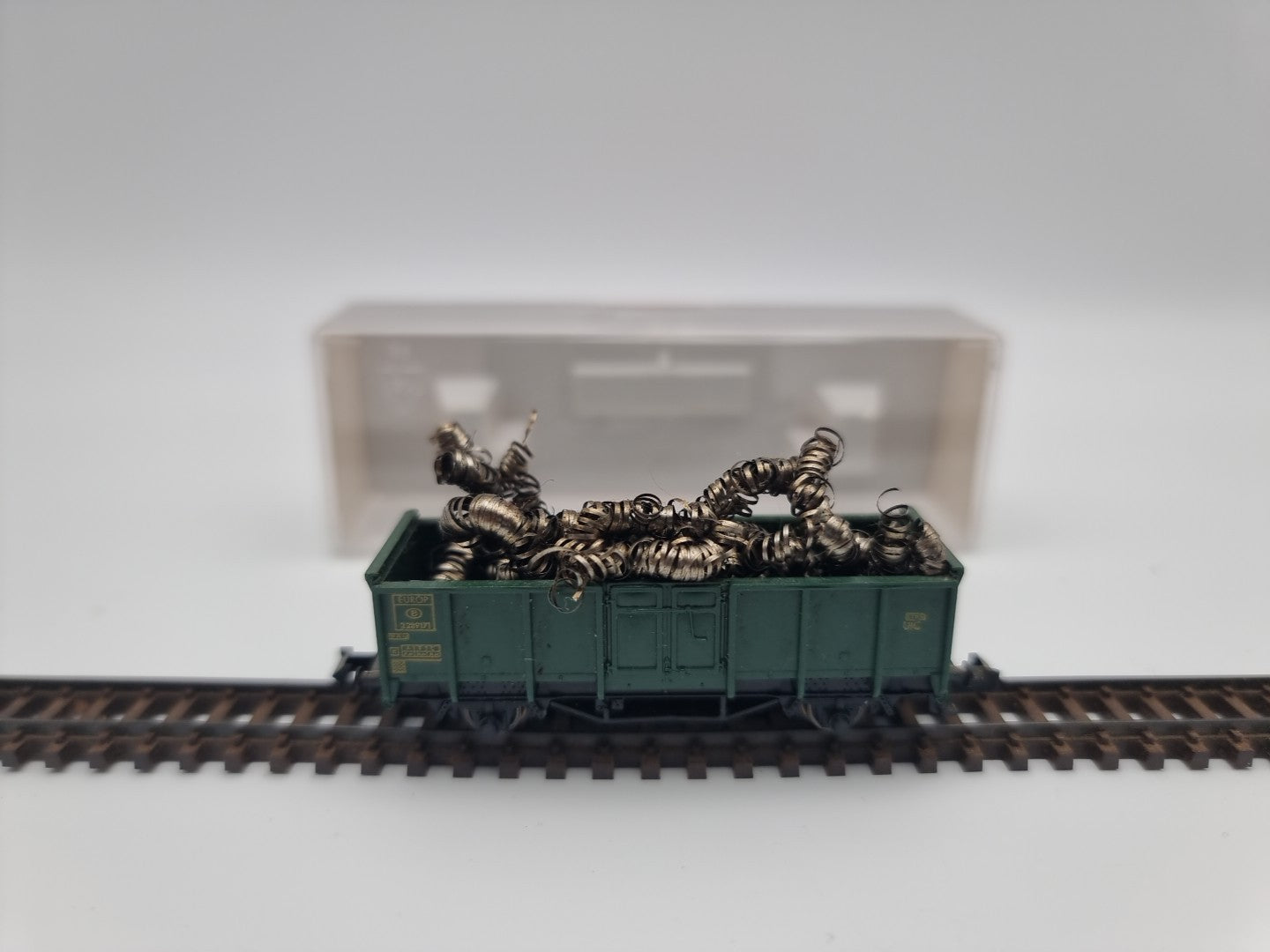 Fleischmann 8205 DB Offener Güterwagen Grün Spur N -beladen- In OVP