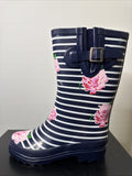Beck Damen Gummistiefel Gr. 36 Regenstiefel Stiefel Stripes