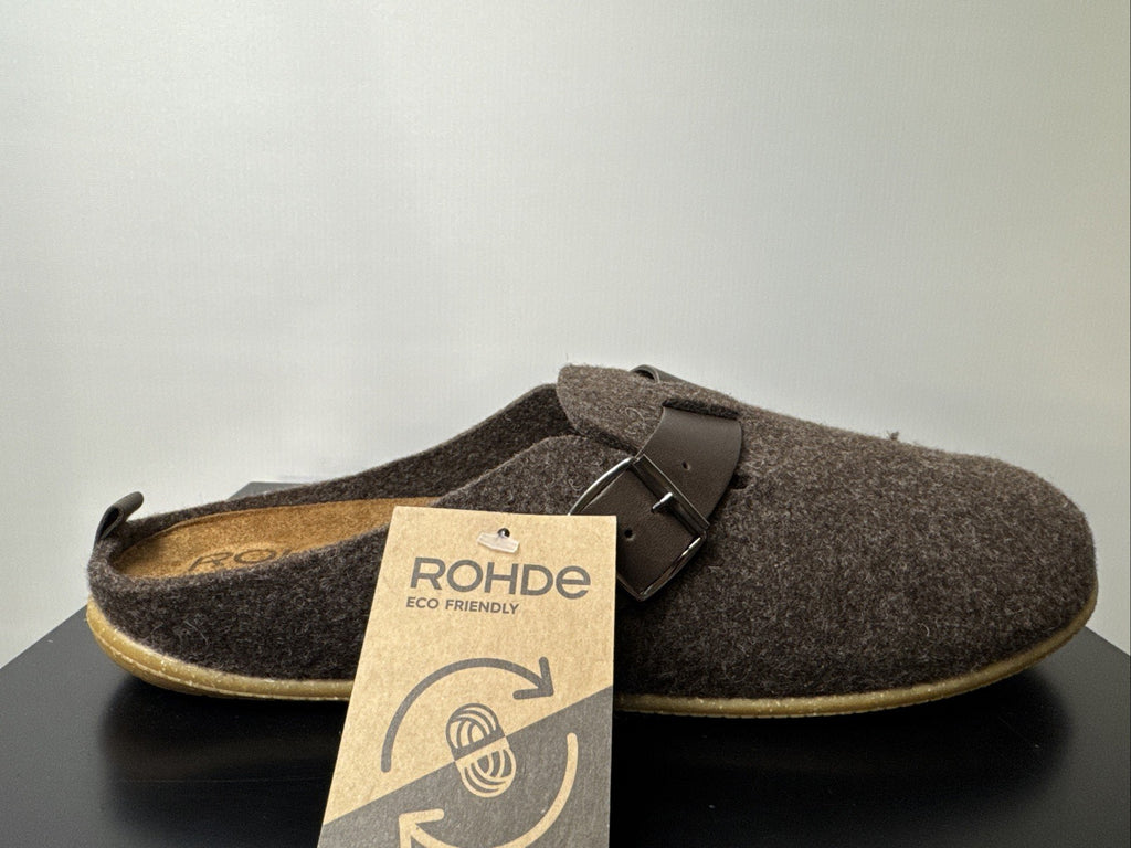 Rohde Herren Filz Pantolette Gr. 44 Mocca Pantoffel 6922
