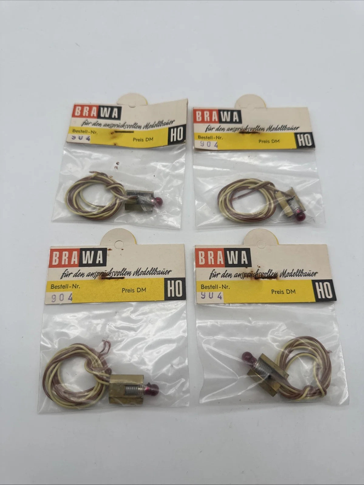 Brawa H0 904 (9041) Rot Glüh-Lampe OVP ungeöffnet 4er Pack