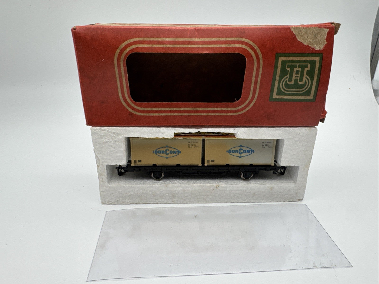 BTTB TT 4520 Containerwagen DDR-CONT DR In OVP Vergilbt