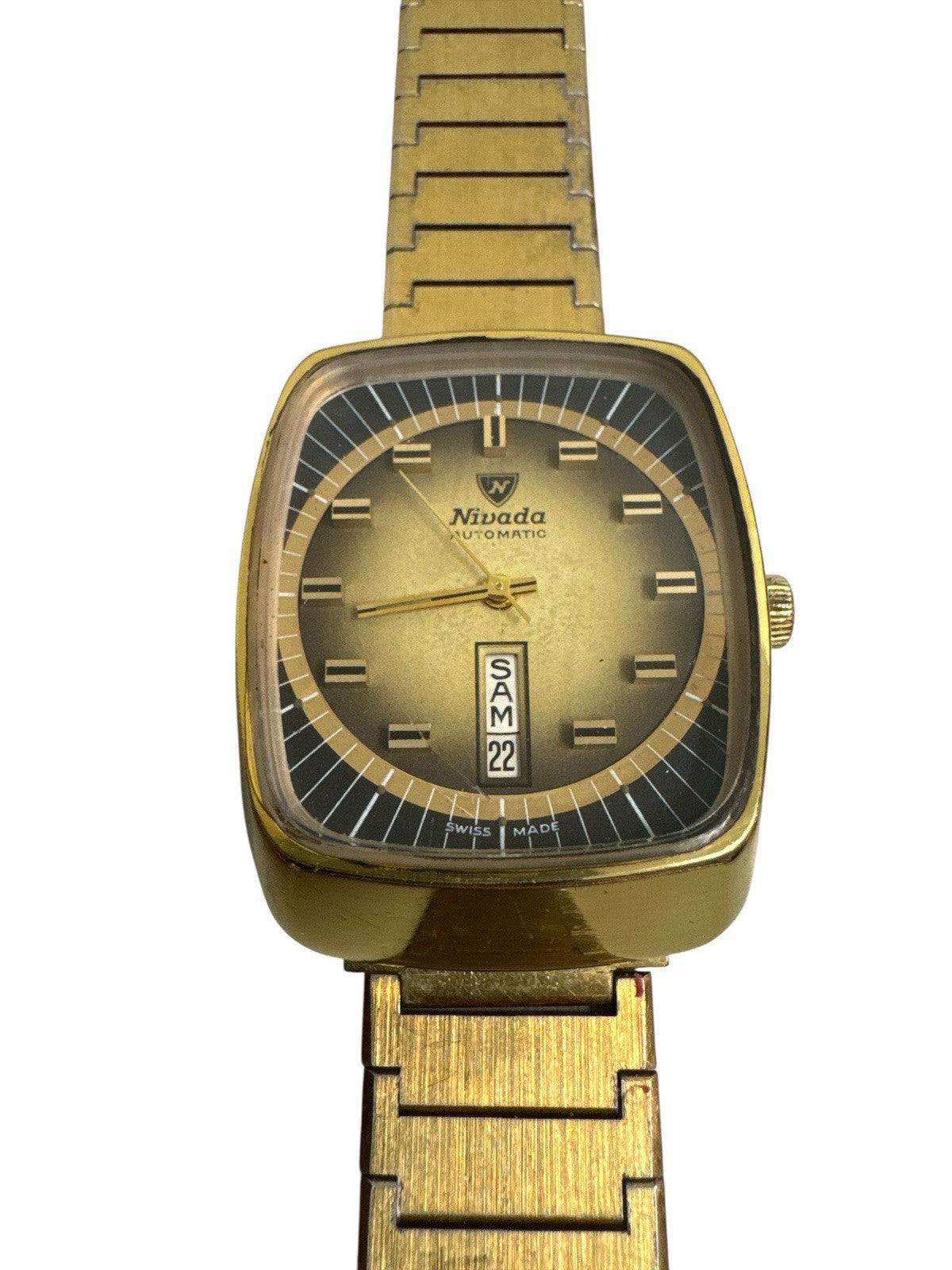 Vintage Nivada Automatic Uhr Gold 