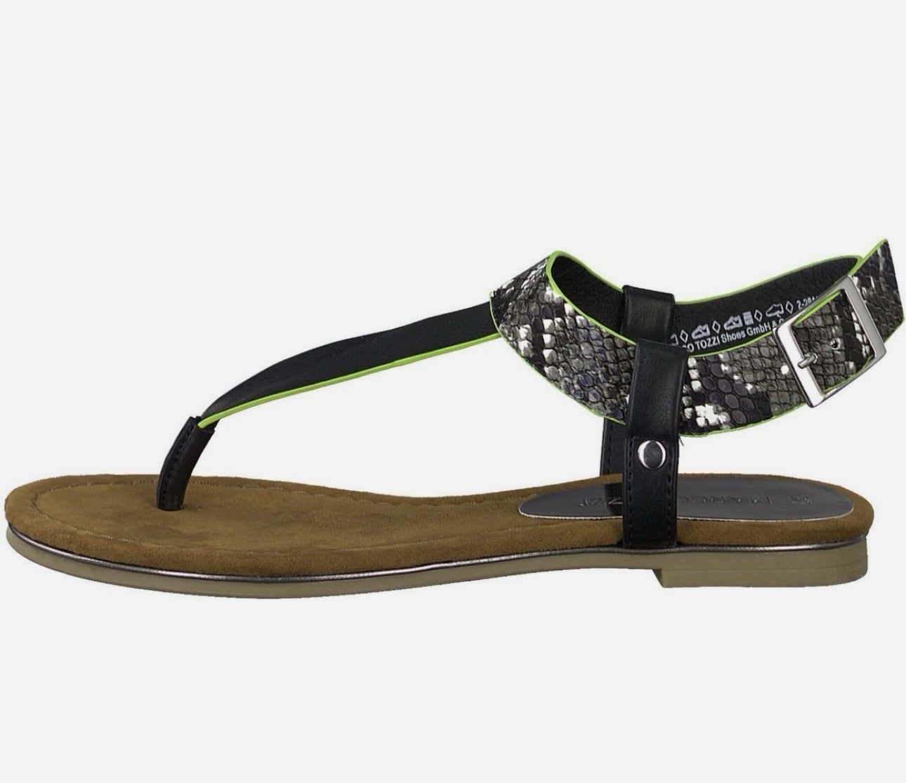 Marco Tozzi Damen 2-28111-24 T-Spangen Sandalen Gr. 39 Zehentrenner Römersandale