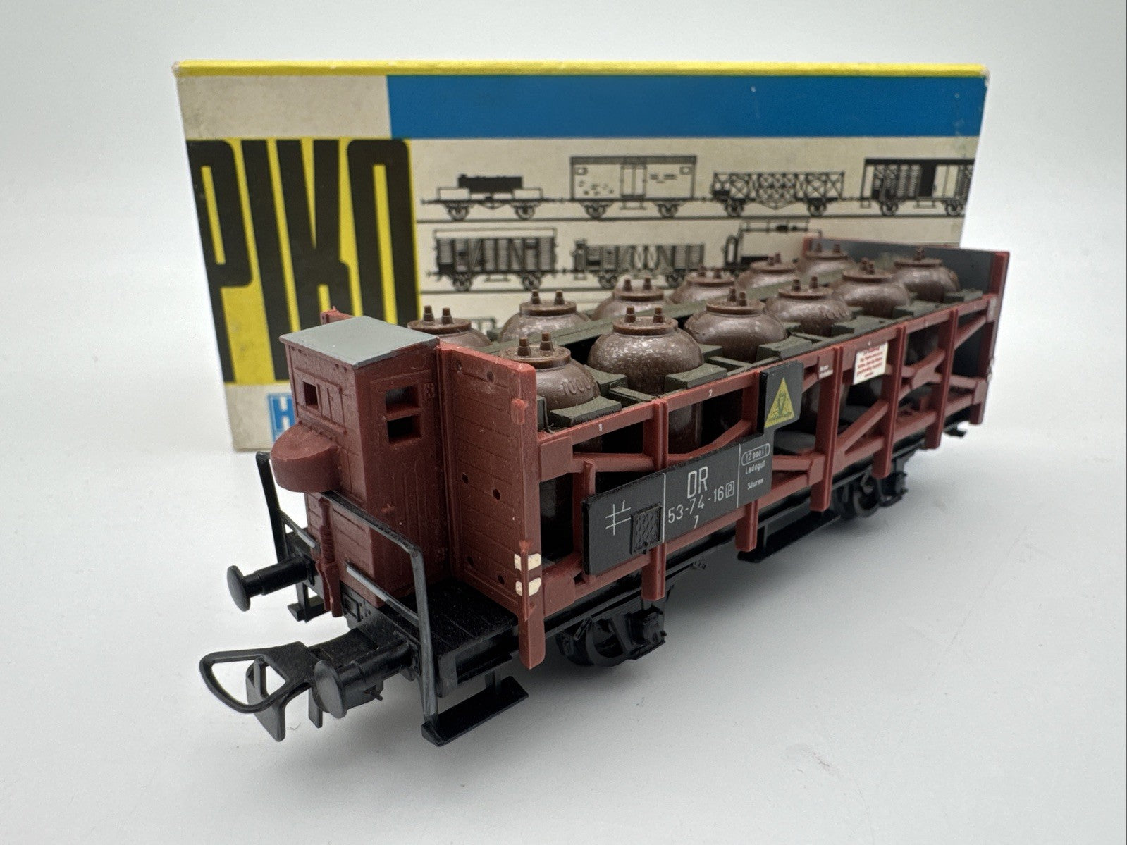 Piko H0 Topfwagen 5/6454/010Säuretopfwagen Güterwagen Güterwagon DR Bremserhaus
