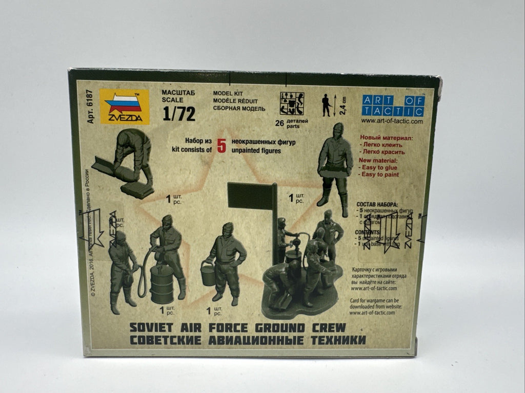 Zvezda 6187 - 1/72 Wargame Addon Soviet Airforce Ground Crew  - Neu