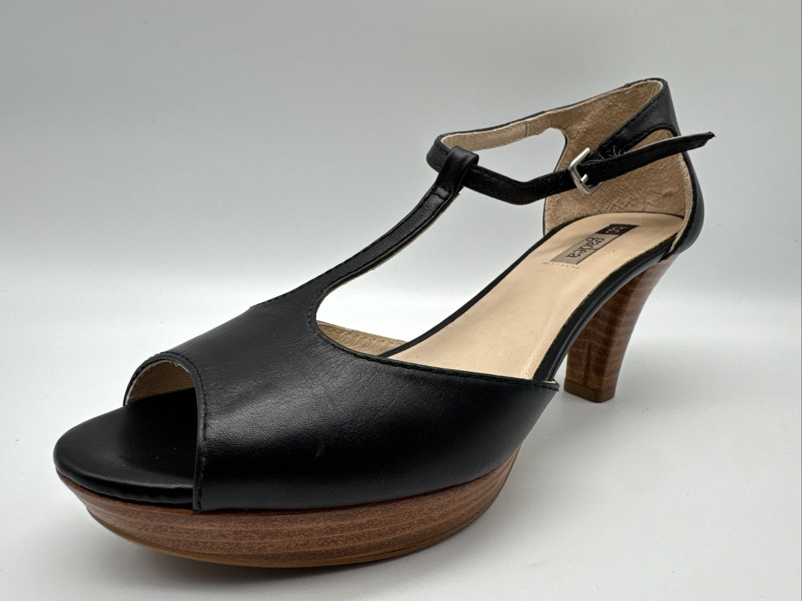 Gadea Sandalette Gr. 40 Damen Schwarz Absatzschuh Leder 