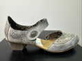 Rieker Sandalette Gr. 43 Leder Grau