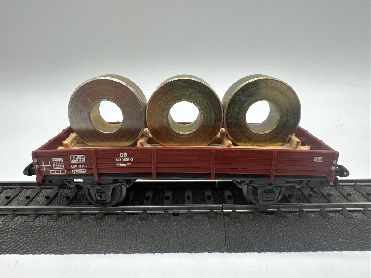 Märklin H0 Flachwagen Niederbordwagen der DB 343 0 001-2 Mit Ladung  #453