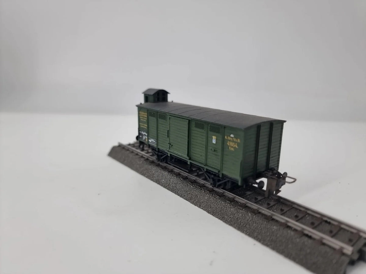 Trix Express 3401 H0 Güterwagen mit Bremserhaus Gm  K.Bay.Sts.B.