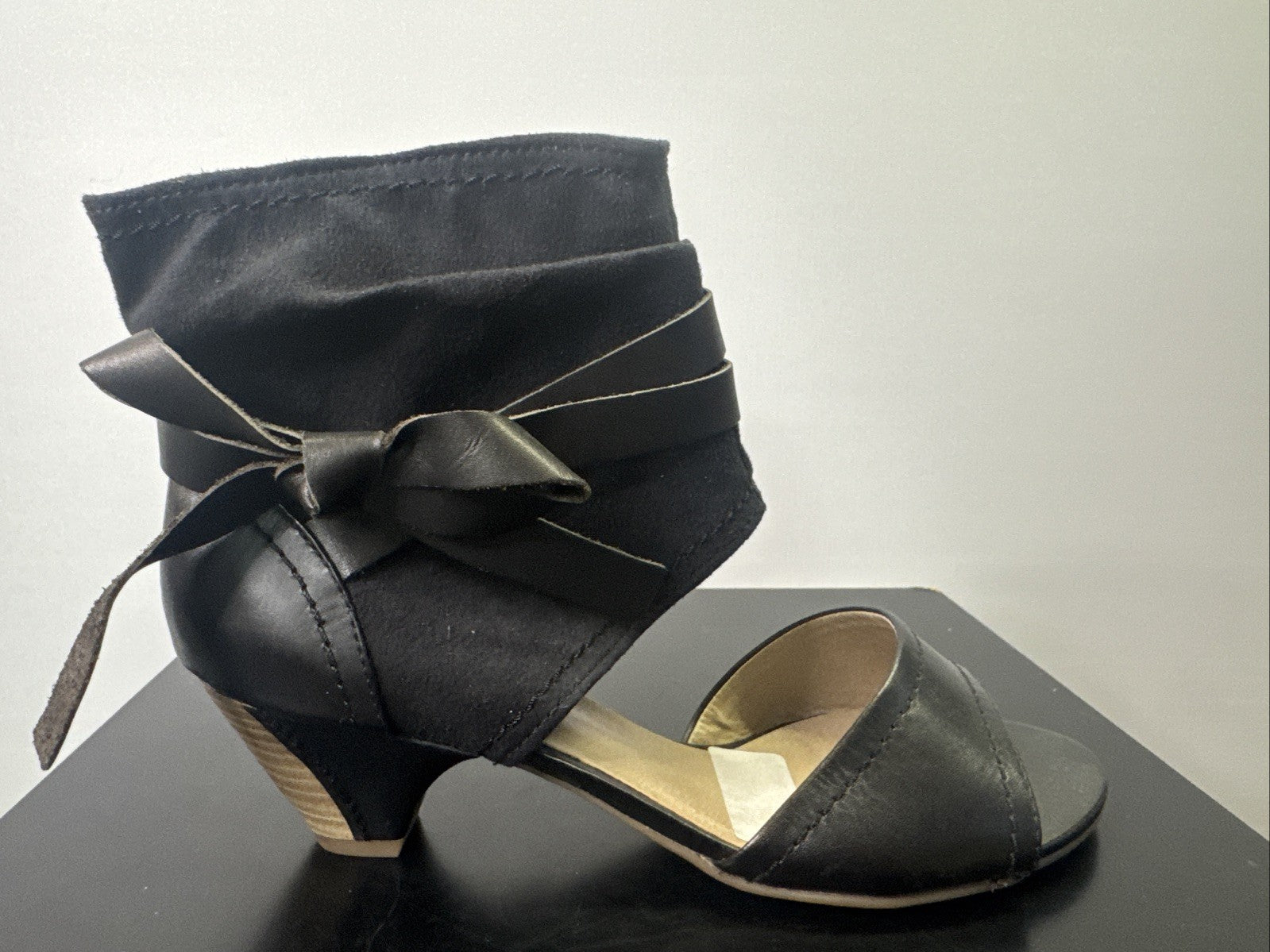 Jana Sandalette  Gr. 6 Leder Schwarz Damen Absatzschuh