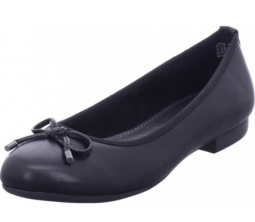 MARCO TOZZI Ballerinas Sommer Slipper Damen schwarz Gr. 39