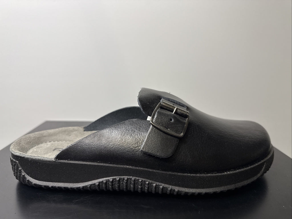 Rohde Herren Leder Clog Gr. 39 Soltau Hausschuhe 1970-90 Pantolette
