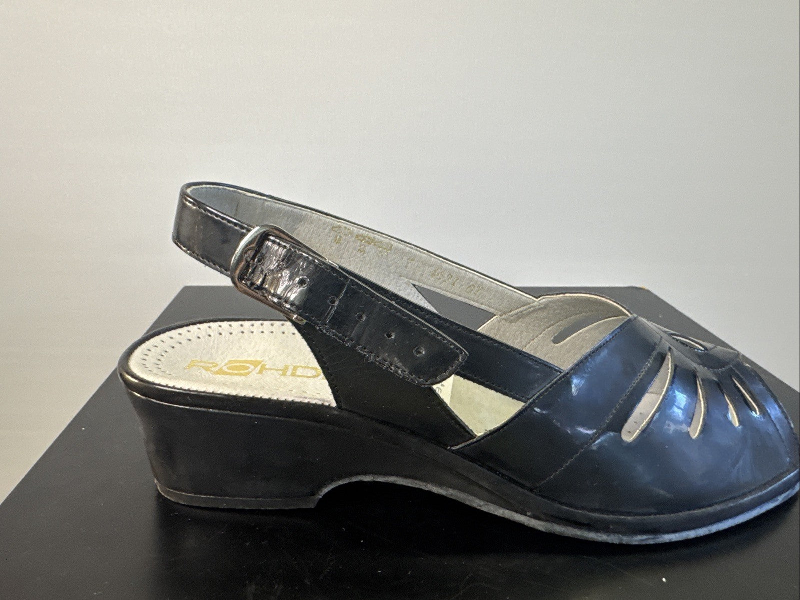 Rohde Sandale Gr. 7 Leder Schwarz