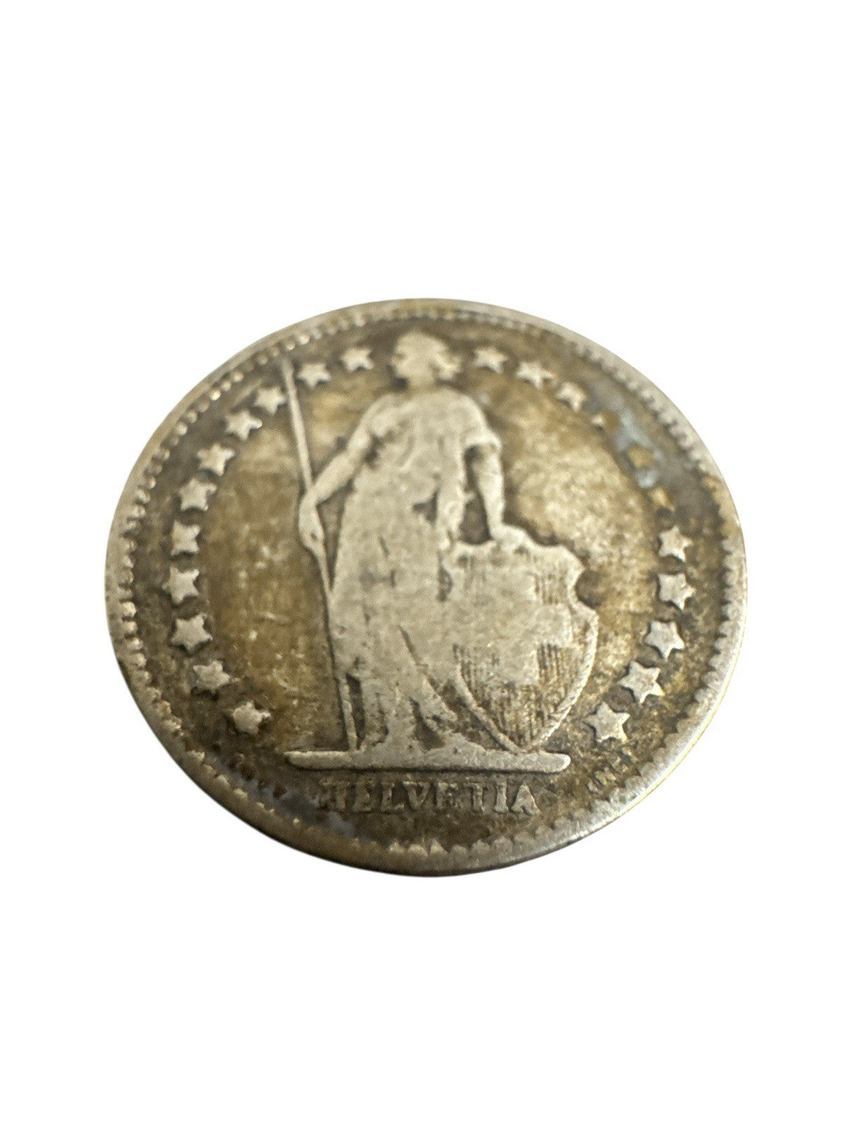 1/2  Franken Schweiz, 1913, Helvetia - Schweizerische Eidgenossenschaft, Silber