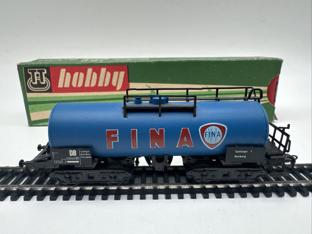 Spur TT DDR BTTB 5411 Kesselwagen FINA blau 4-achsig Güterwagen TOP&OVP Zeuke