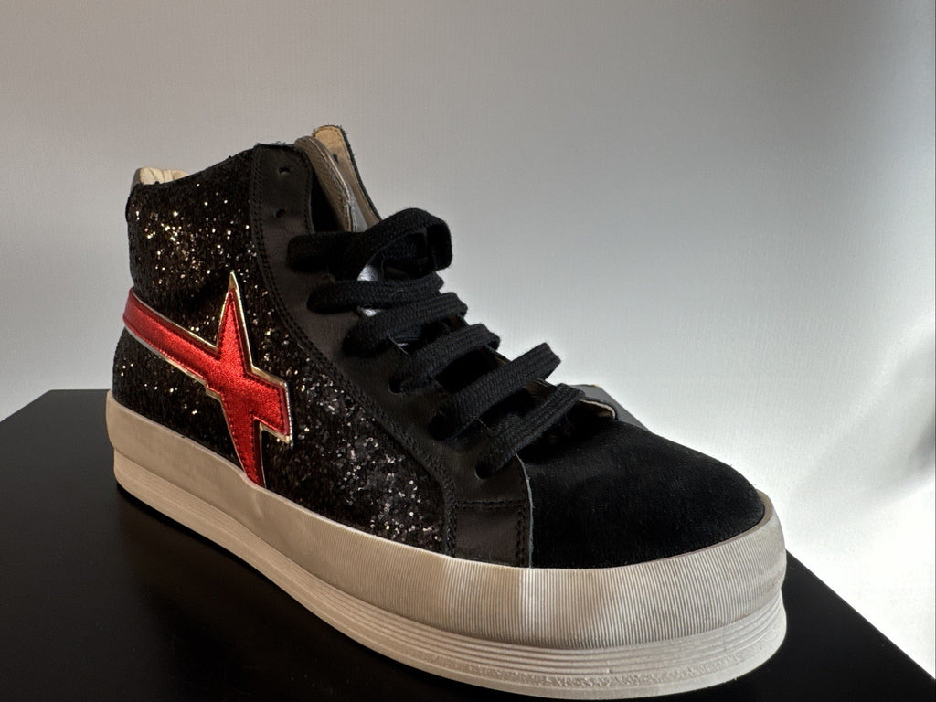 W6YZ Damen Sneaker Gr. 38 Wild-W Mod Top Schwarz 