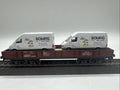 Märklin 4473 H0 Niederbordwagen Rlmms DB Beladen Mit Schuco Sprinter #456