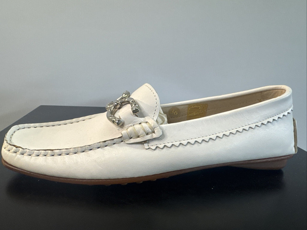 Firetti Pumps Gr. 36 Damen Weiß Leder