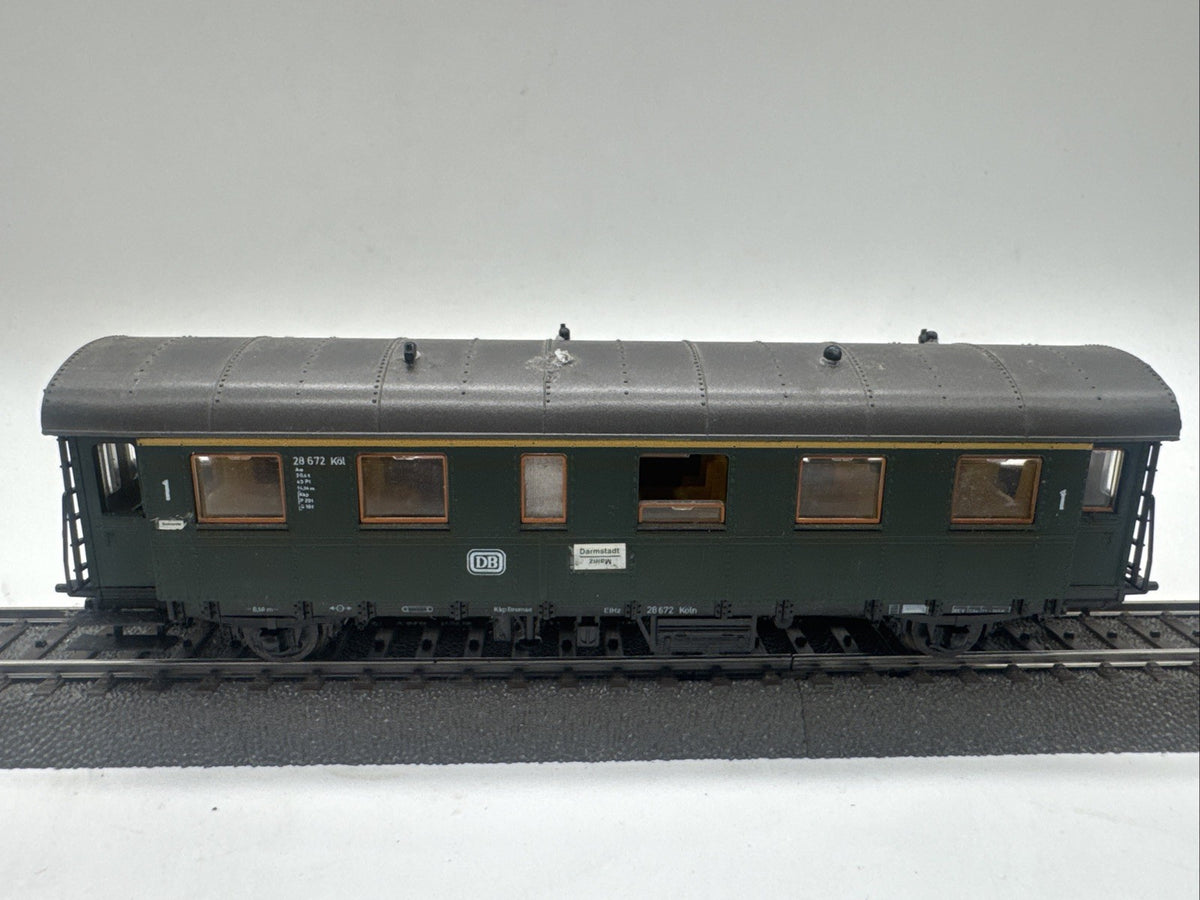 Roco H0 4203 Personenwagen Donnerbüchse 1. Klasse 28 672 Köl grün DB AC #762
