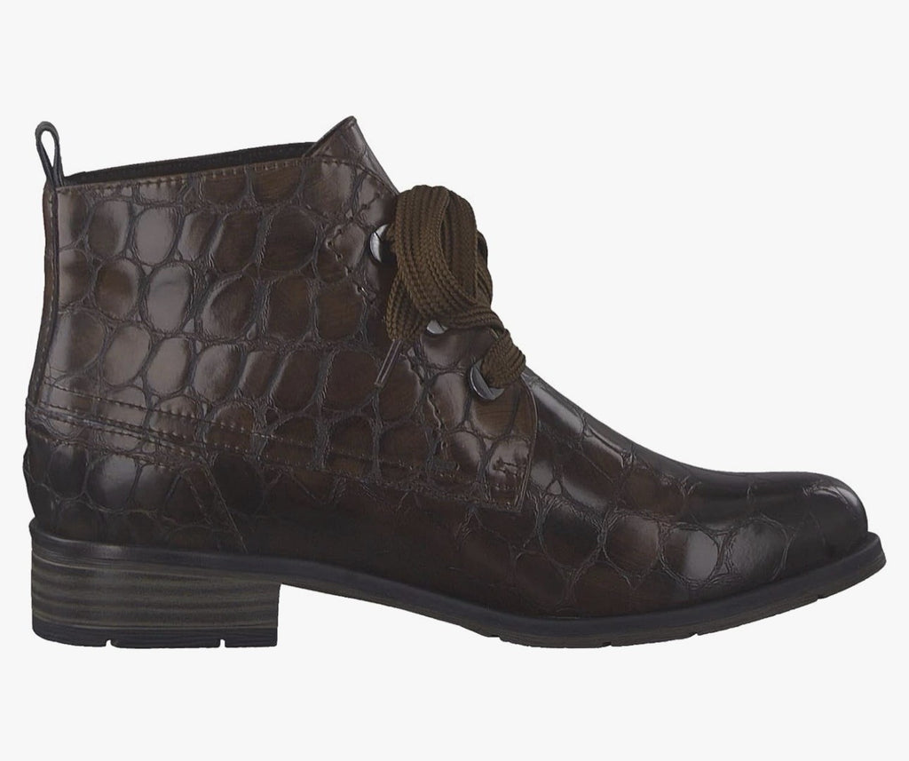 Marco Tozzi Stiefelette Gr. 38 Chelsea Boots Café Krokodil