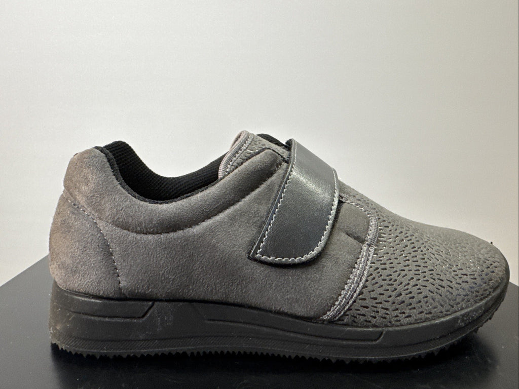 Fischer Markenschuh Gr. 39 Damen Halbschuh Grau Leder
