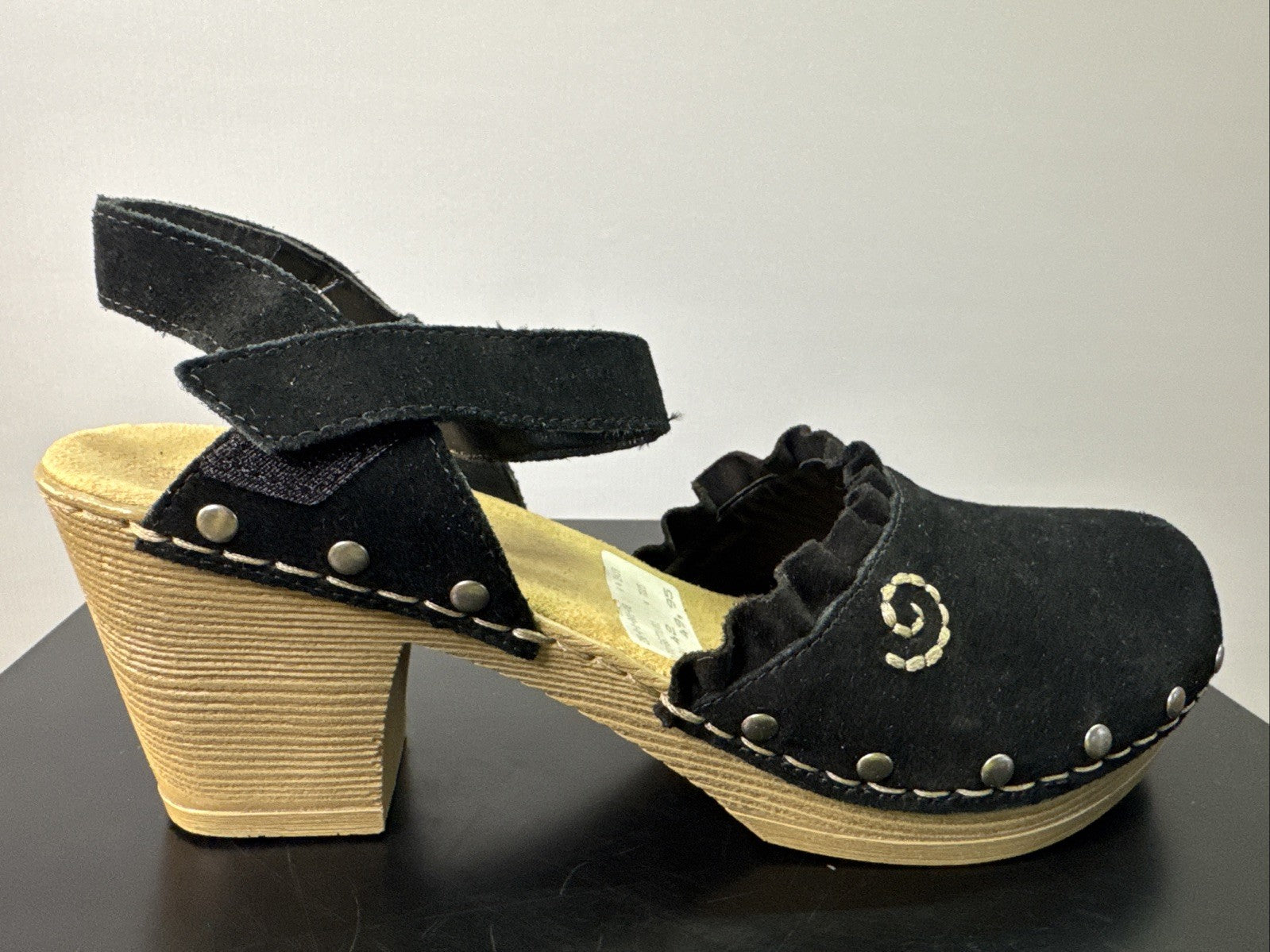Rieker Sandalette Gr. 42 Leder Schwarz