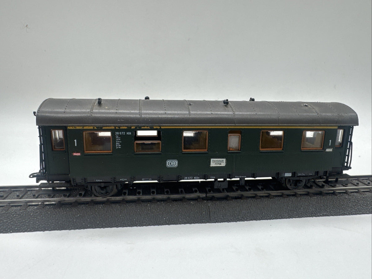 Roco H0 4203 Personenwagen Donnerbüchse 1. Klasse 28 672 Köl grün DB AC #762
