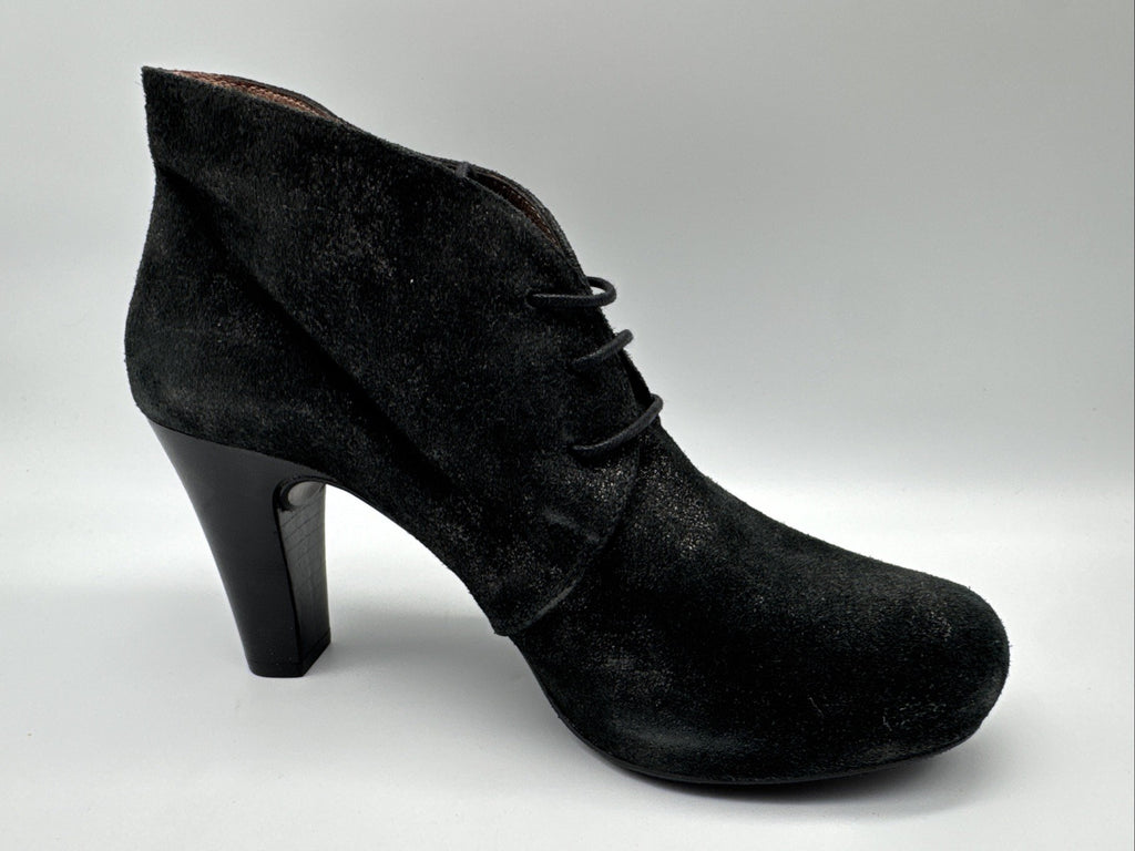 Gadea Stiefelette Gr. 41 Damen Leder Schwarz Absatzschuh 