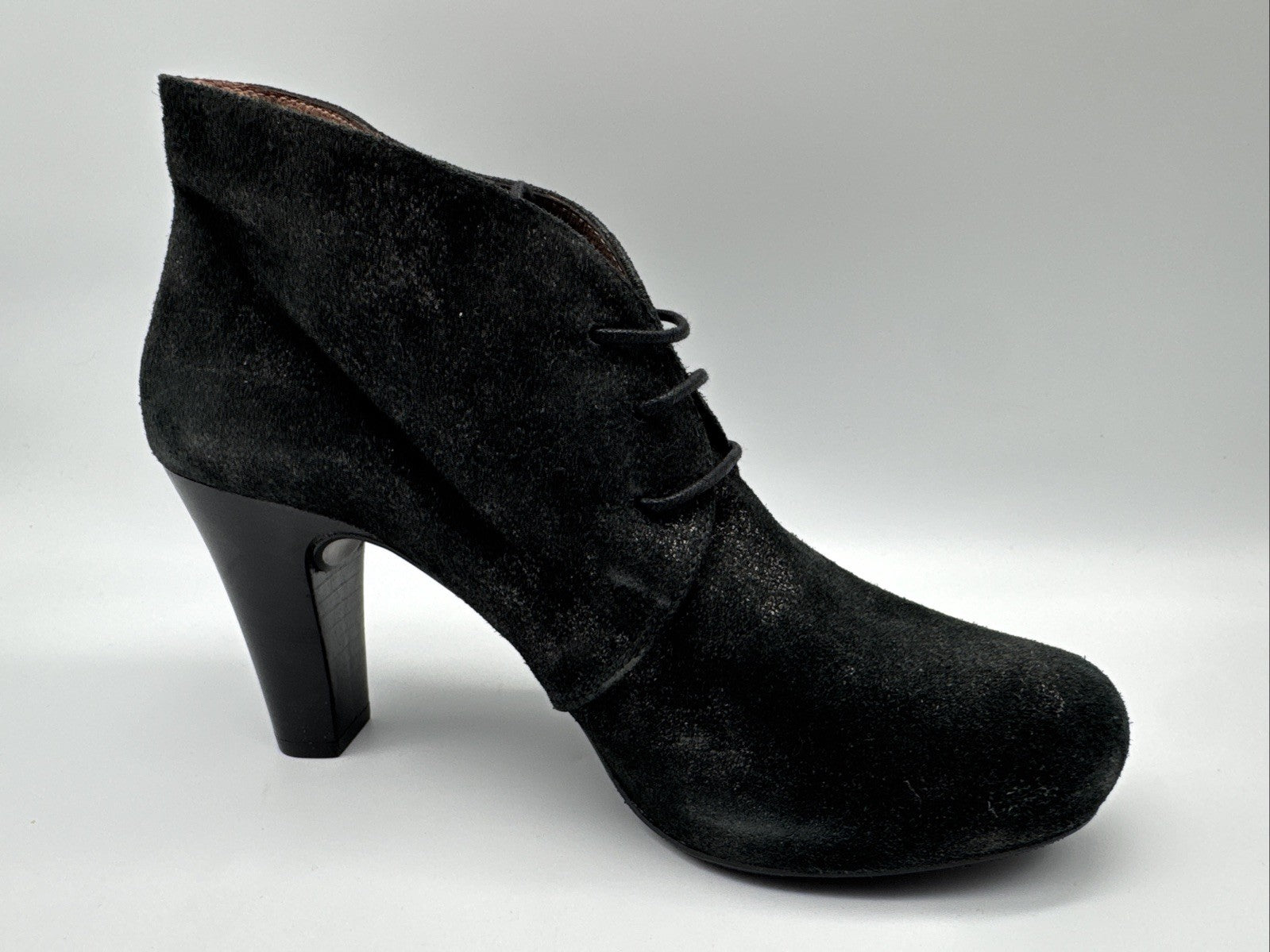 Gadea Stiefelette Gr. 41 Damen Leder Schwarz Absatzschuh 