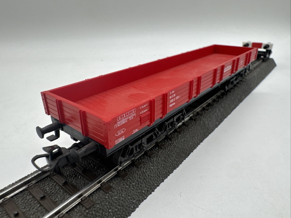 Märklin H0 DB Railion 4-achsiger Flachwagen Niederbordwagen rot 29260 #343