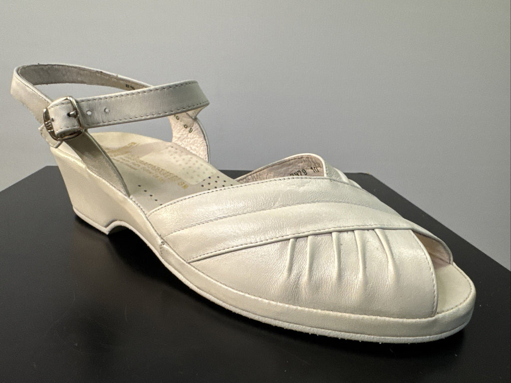 Rohde Sandalette Gr. 8,5 Damen Weiß Leder