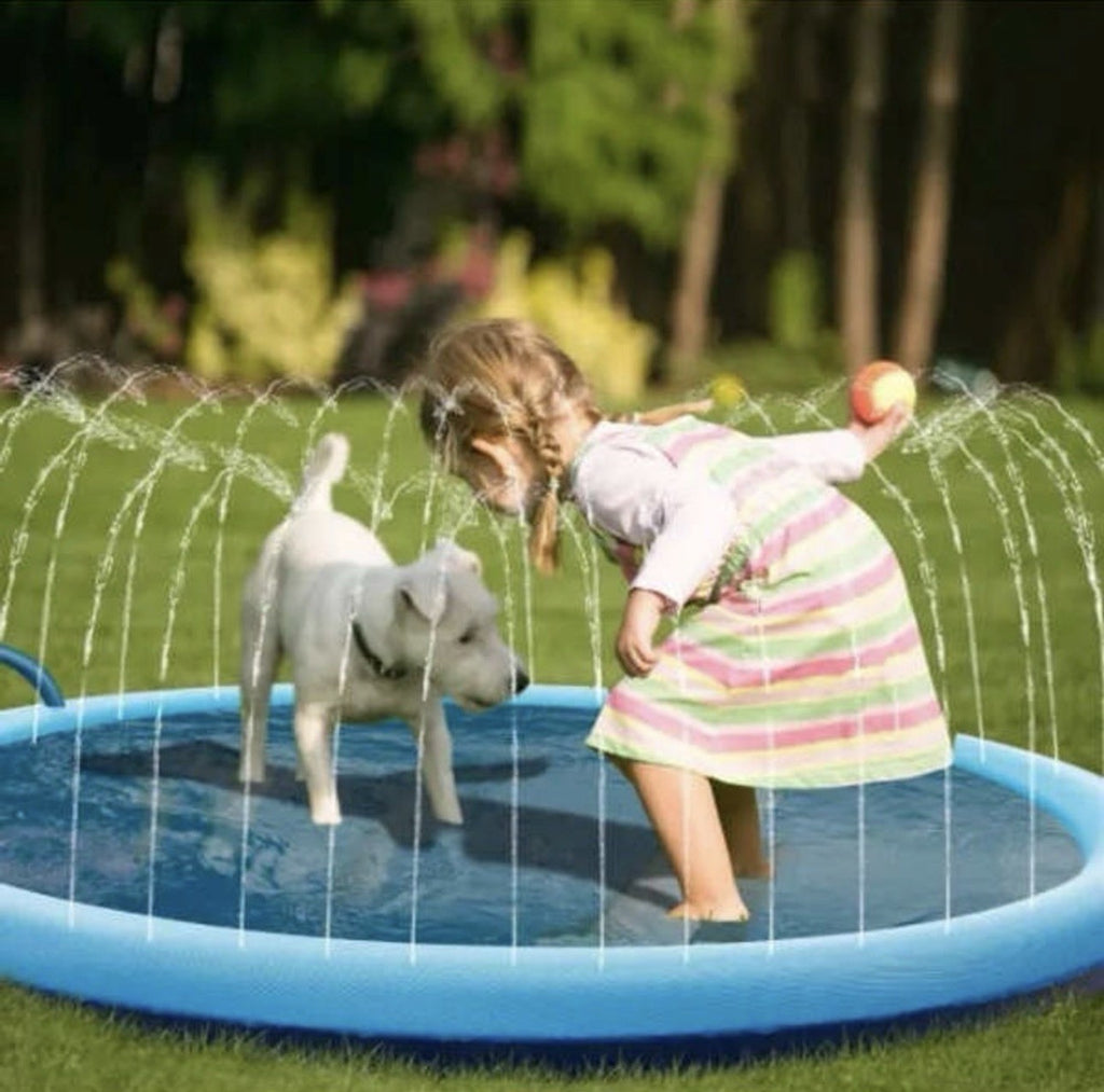 Planschbecken Splash Pad für Kinder Hunde Outdoor Garten Sommer Sprinklermatte