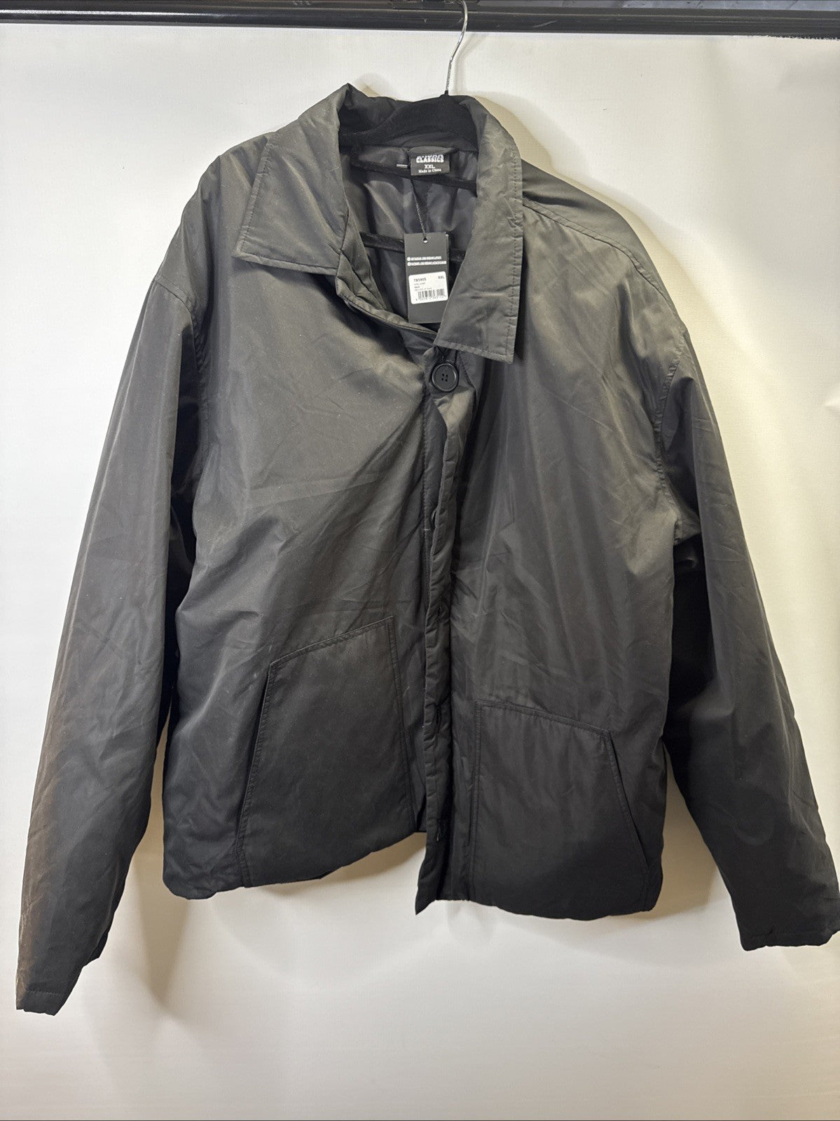 Urban Classic Herrenjacke Gr. 2XL Schwarz Knopf